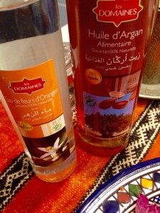 huile d'argan et eau de fleur d'oranger